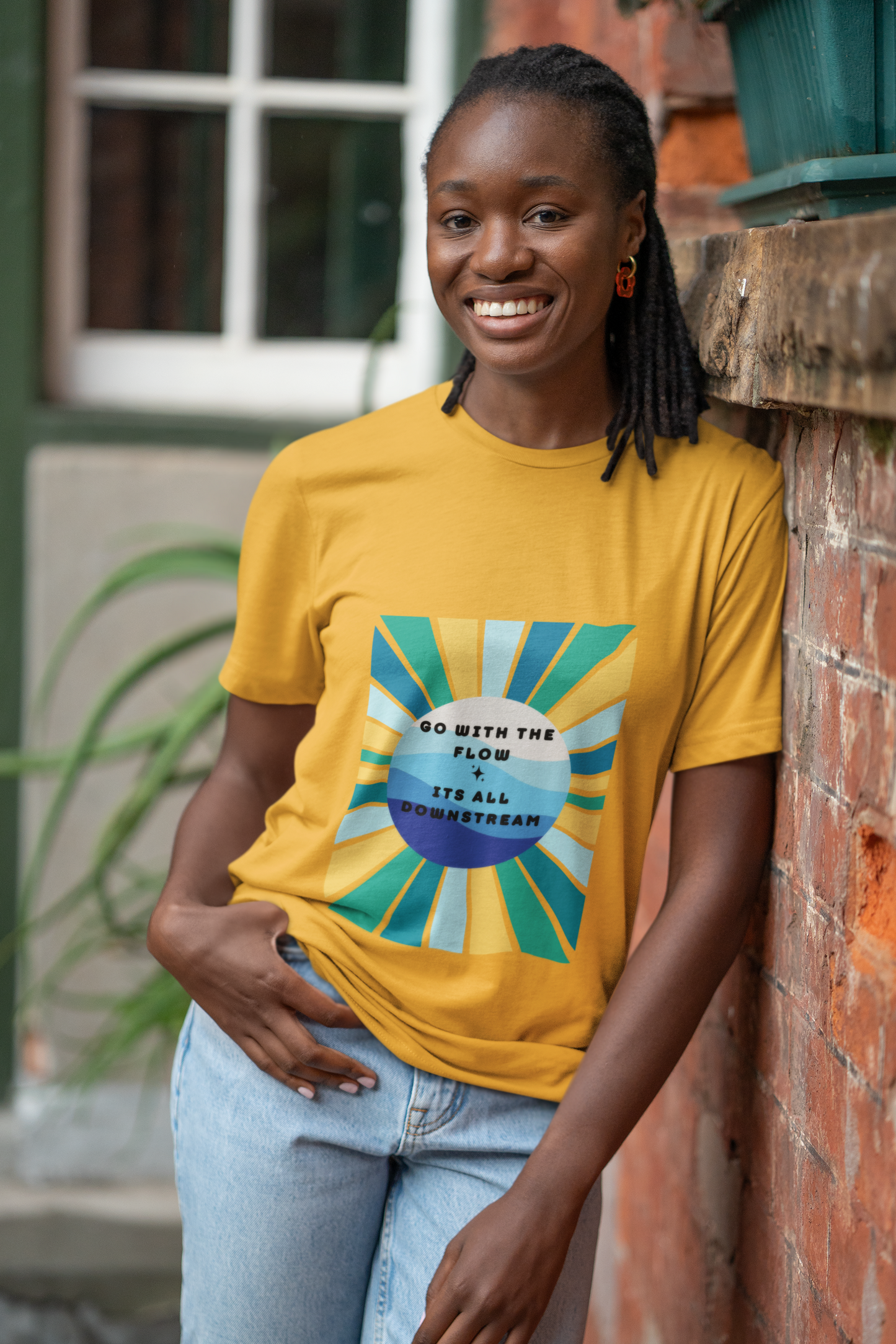 Go with the Flow - Unisex Jersey Short Sleeve Tee