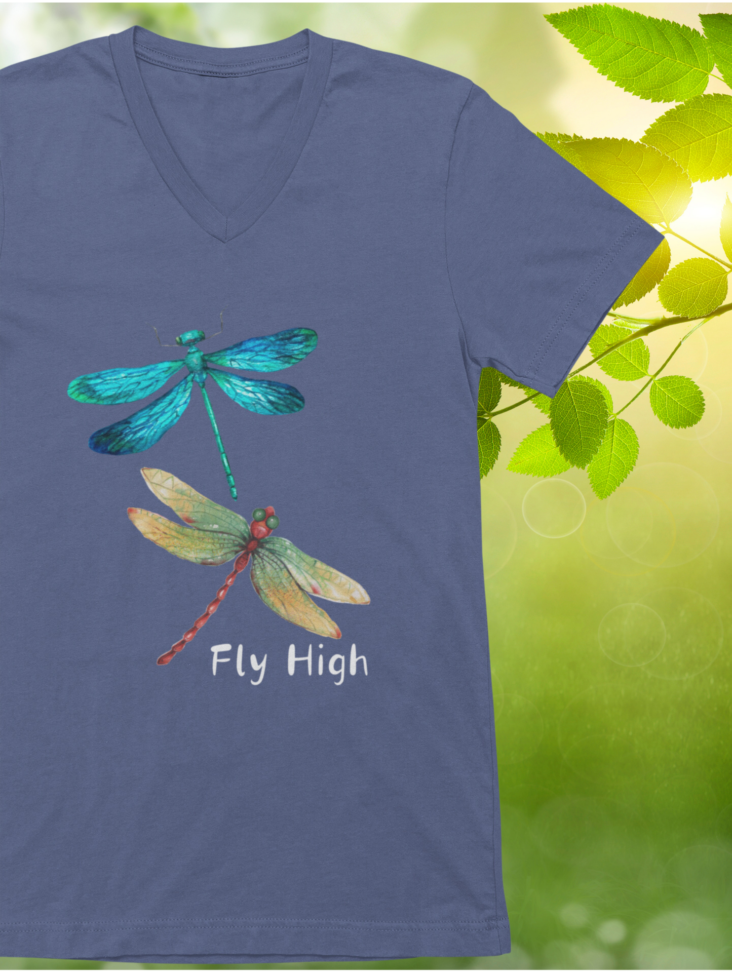 Fly High - Womens Jersey Short Sleeve V-Neck Tee