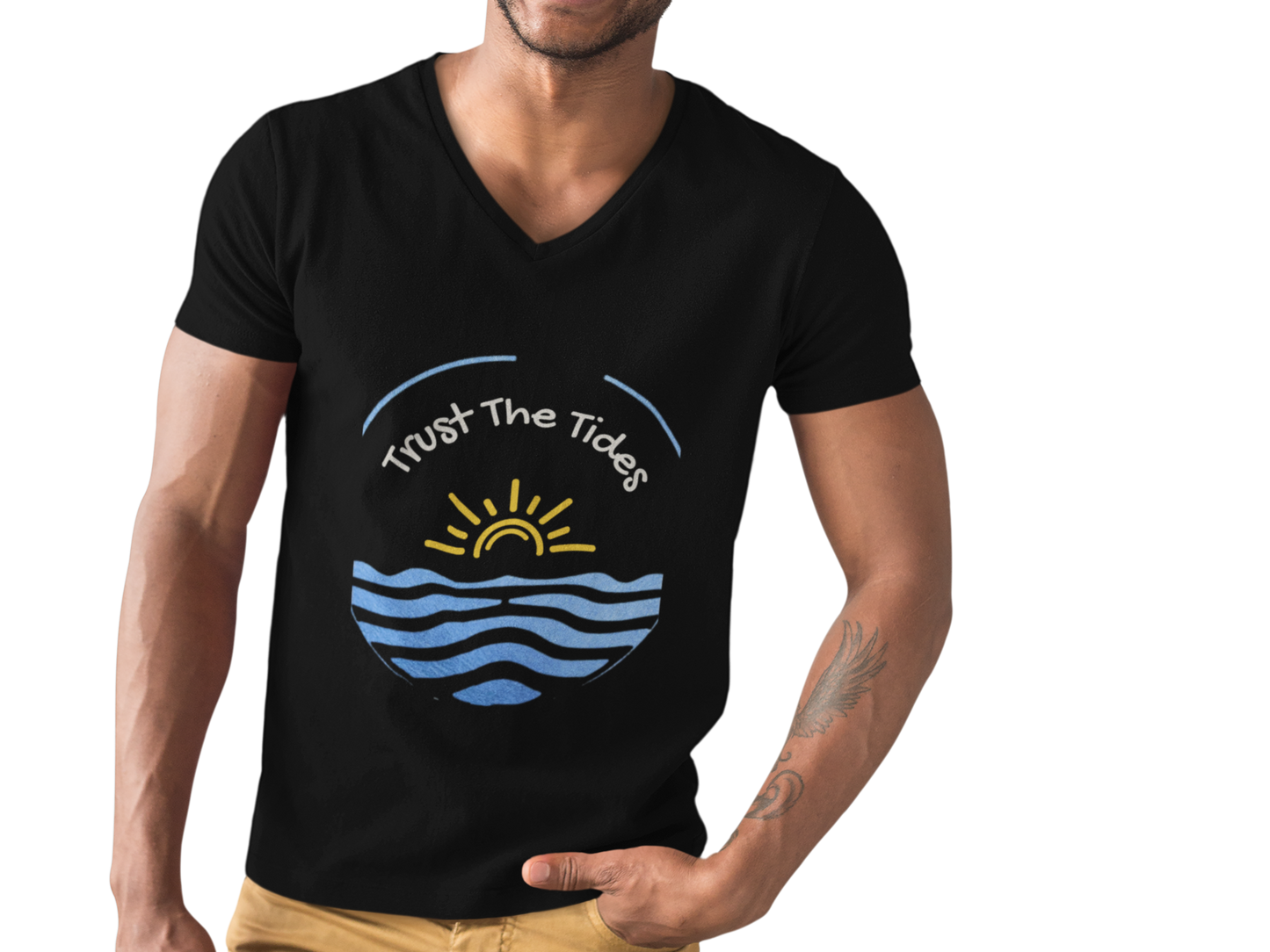 Trust the Tides - Unisex V-Neck Tee