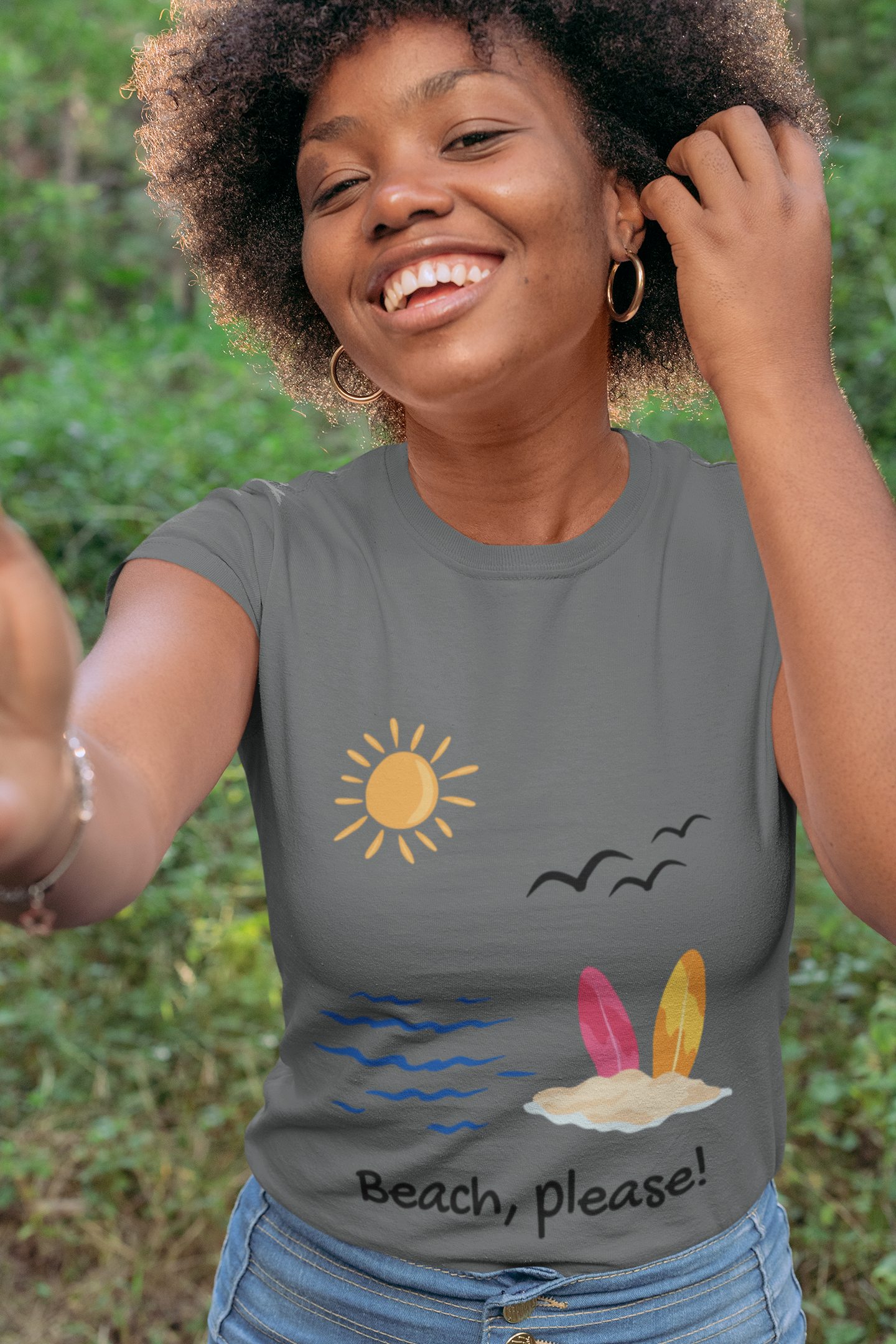 "Beach, Please" Tee — Women's Graphic Tee