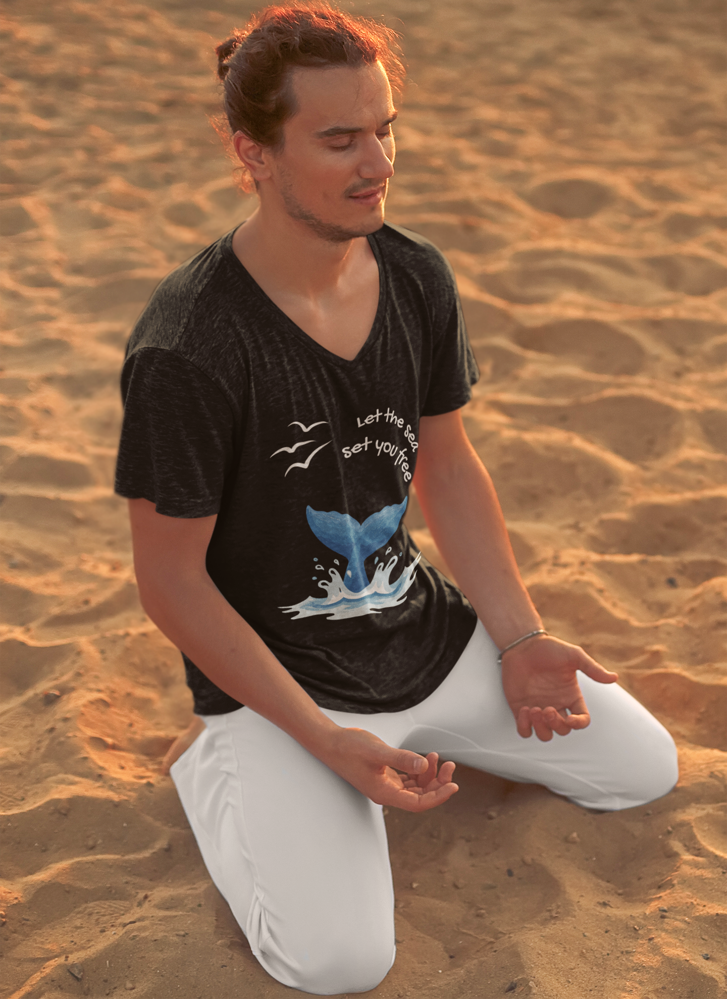 Let the Sea Set You Free - Unisex V-Neck Shirt