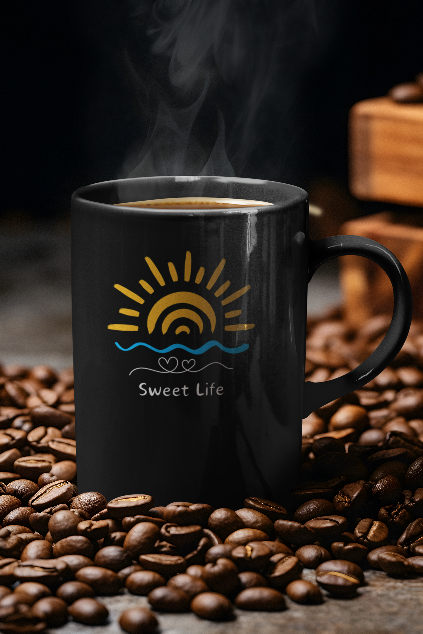 Sweet Life- Black Mug (11oz)