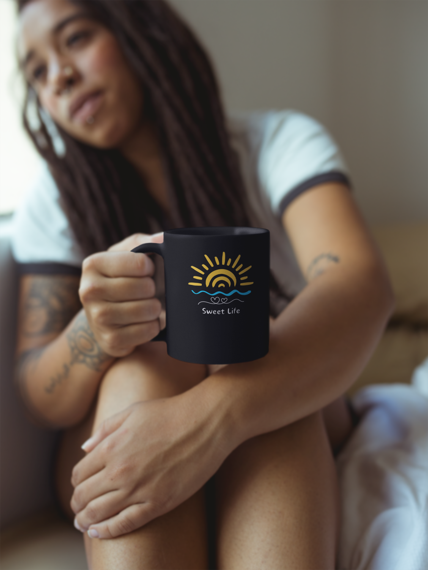 Sweet Life- Black Mug (11oz)